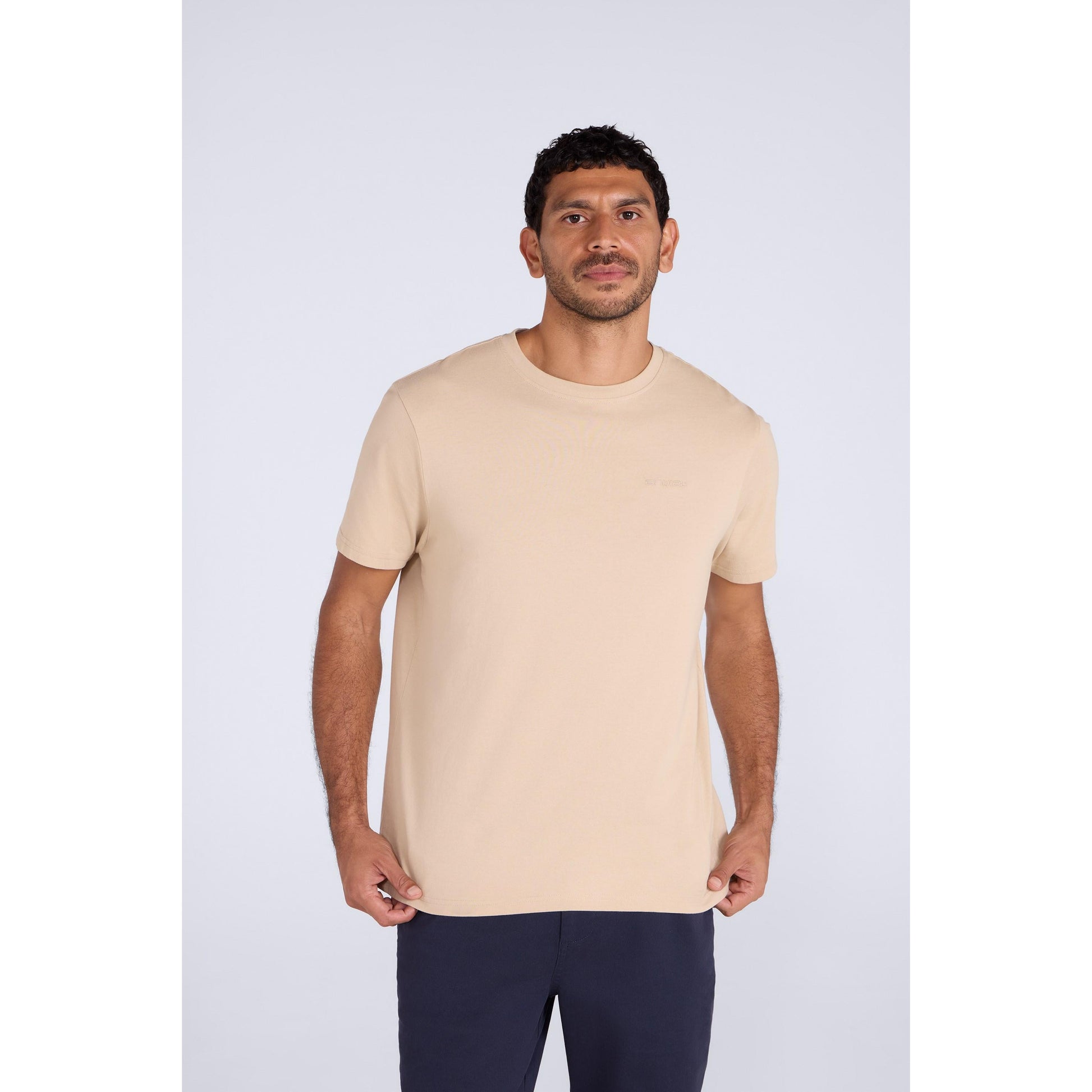 Light Beige - Front - Animal Mens Icon Organic T-Shirt