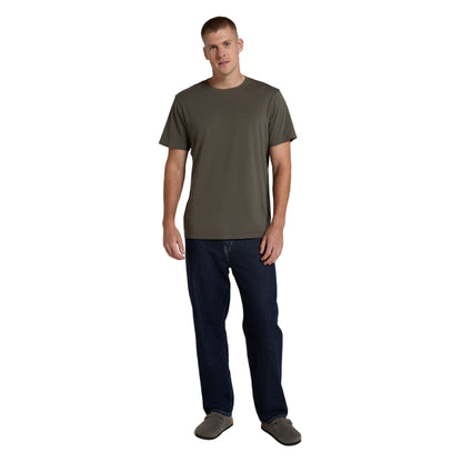 Dark Khaki - Pack Shot - Animal Mens Icon Organic T-Shirt