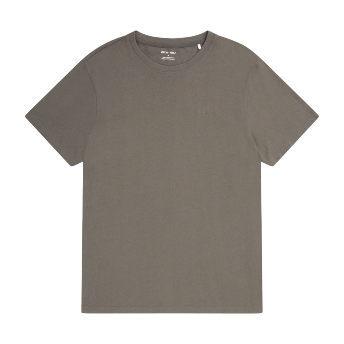 Dark Khaki - Front - Animal Mens Icon Organic T-Shirt