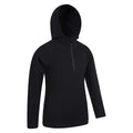 Black - Side - Mountain Warehouse Childrens-Kids Merino Wool Hoodie