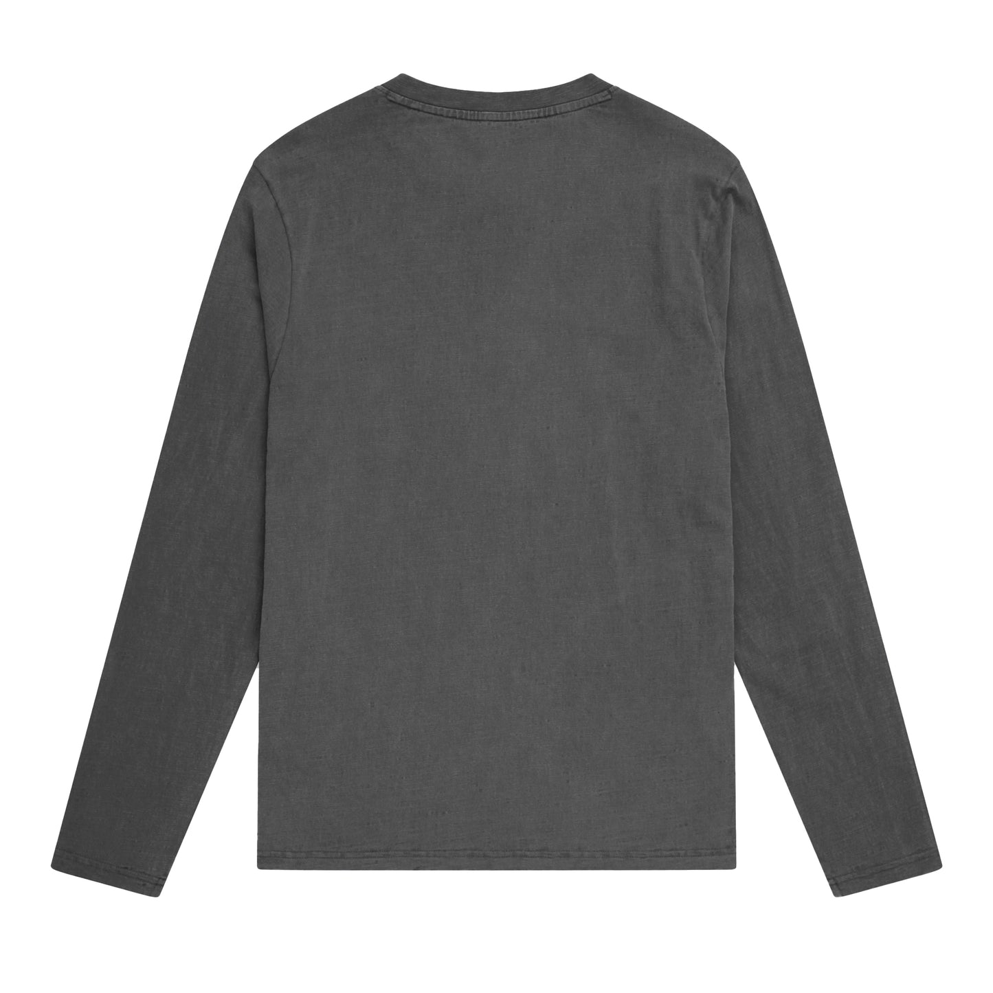 Charcoal - Back - Animal Mens Noah Organic Henley T-Shirt
