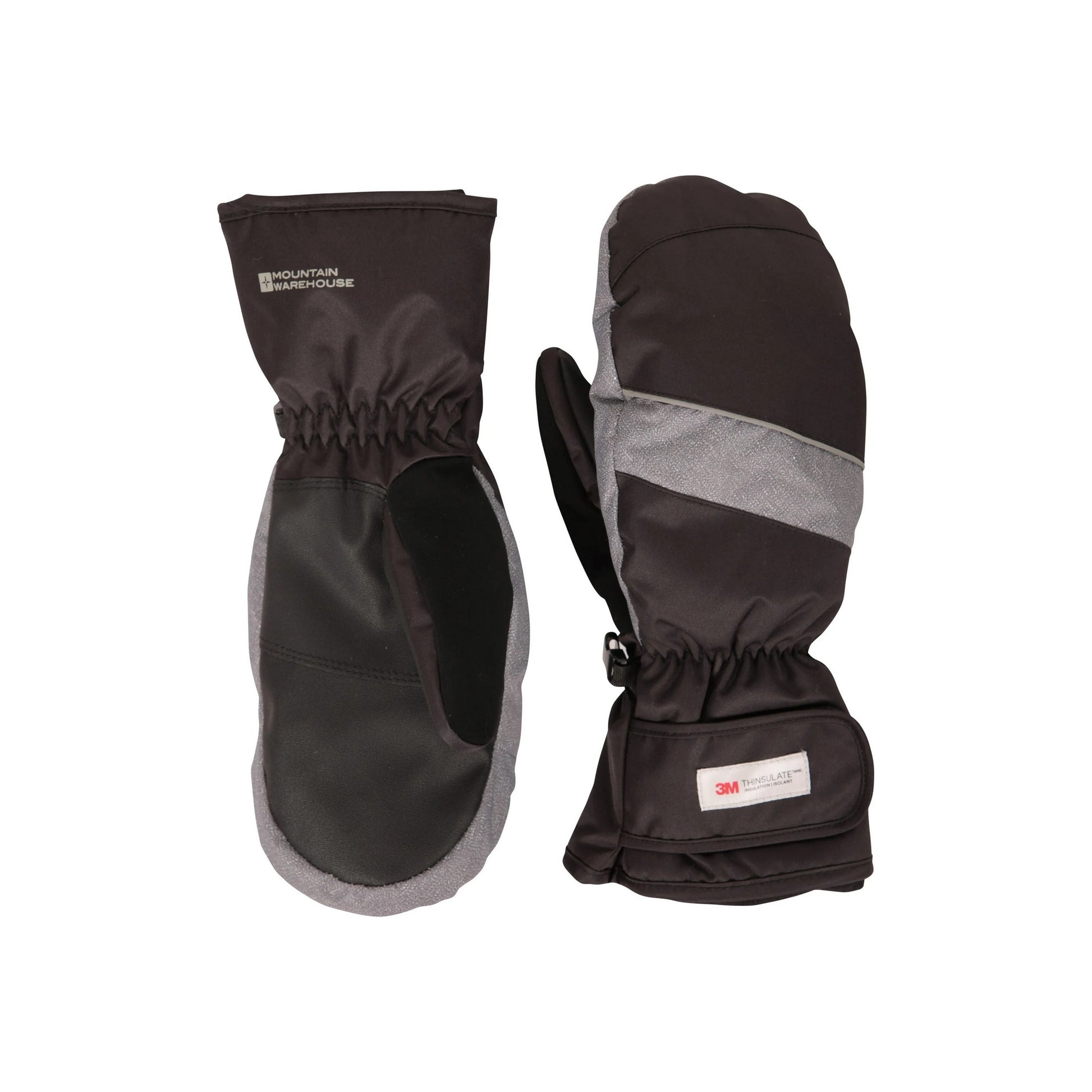 Grey - Side - Mountain Warehouse Mens Pinnacle Extreme Waterproof Ski Mittens