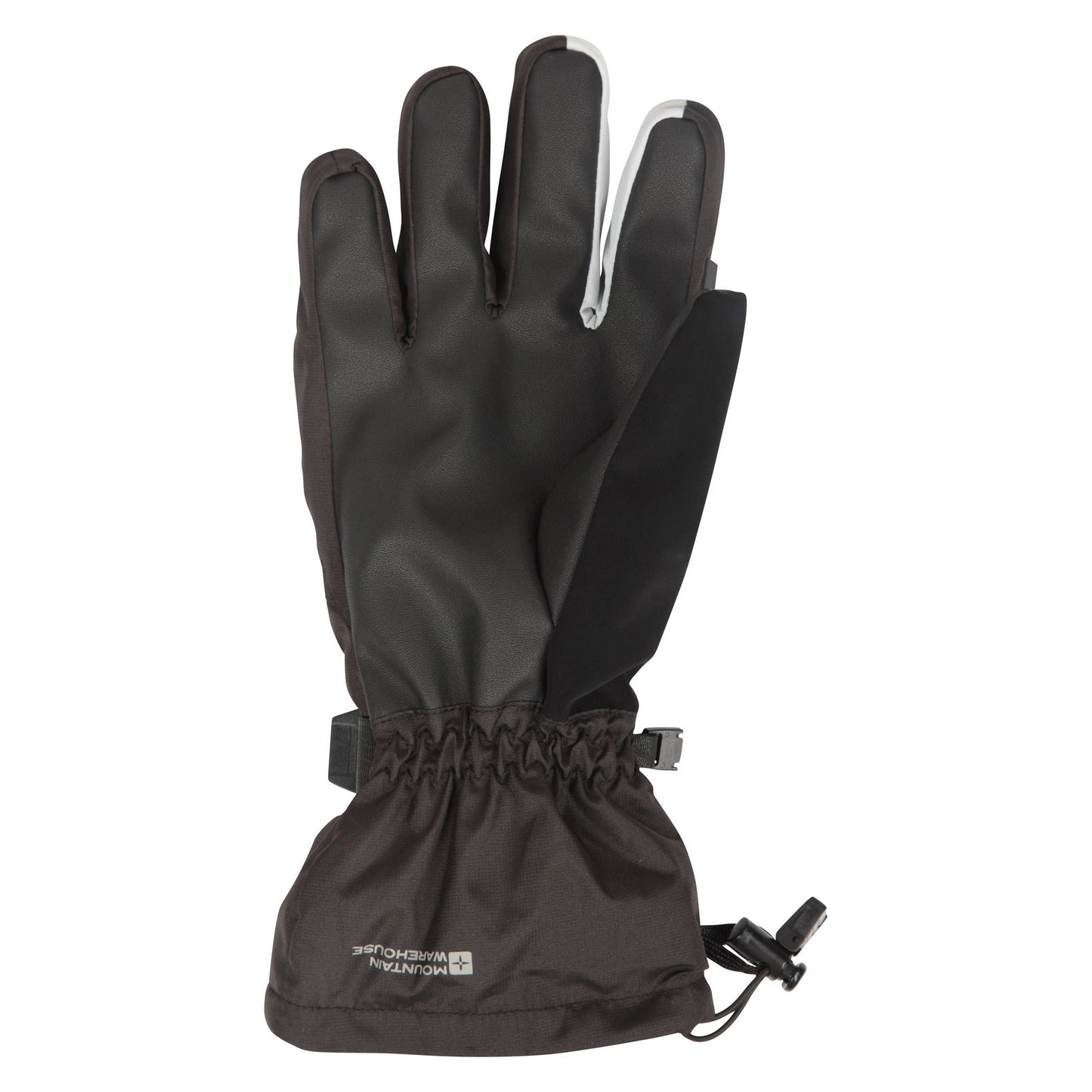 Black - Back - Mountain Warehouse Womens-Ladies Long Cuff Waterproof Ski Gloves