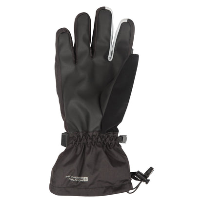 Black - Back - Mountain Warehouse Womens-Ladies Long Cuff Waterproof Ski Gloves
