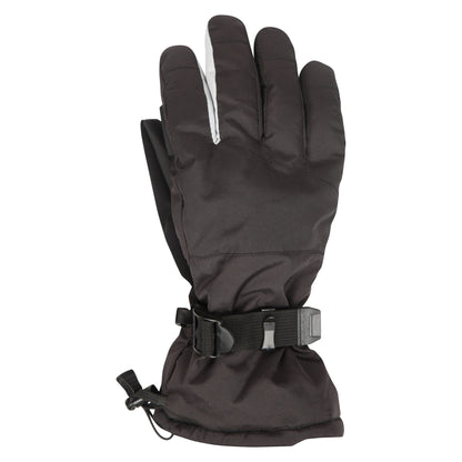 Black - Front - Mountain Warehouse Womens-Ladies Long Cuff Waterproof Ski Gloves