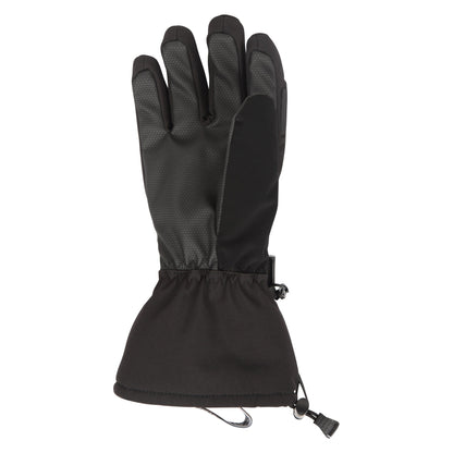 Black - Back - Mountain Warehouse Mens Extreme Waterproof Softshell Ski Gloves