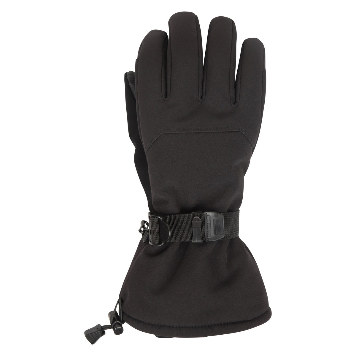Black - Front - Mountain Warehouse Mens Extreme Waterproof Softshell Ski Gloves