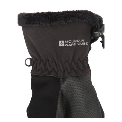 Black - Lifestyle - Mountain Warehouse Womens-Ladies Escalade Waterproof Softshell Ski Gloves