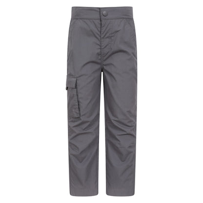 Dark Grey - Front - Mountain Warehouse Childrens-Kids Active Hiking Trousers