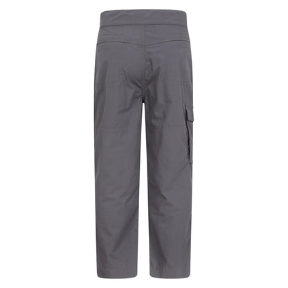 Dark Grey - Back - Mountain Warehouse Childrens-Kids Active Hiking Trousers