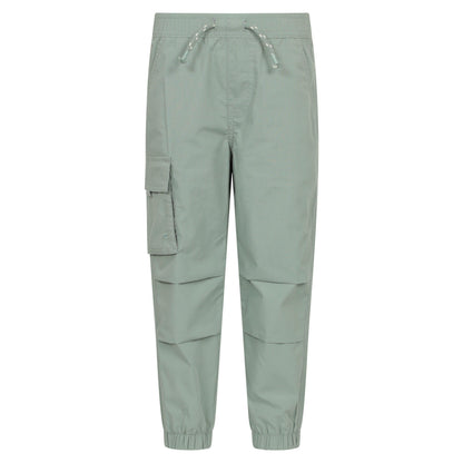 Pale Green - Front - Mountain Warehouse Childrens-Kids Active Hiking Trousers