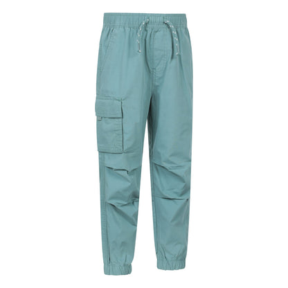 Pale Green - Back - Mountain Warehouse Childrens-Kids Active Hiking Trousers