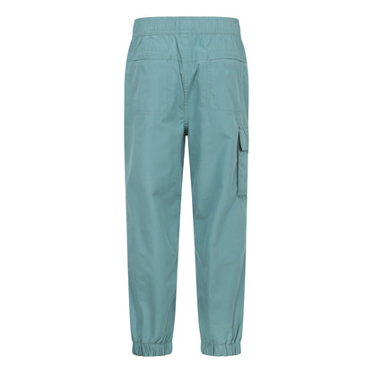 Pale Green - Side - Mountain Warehouse Childrens-Kids Active Hiking Trousers