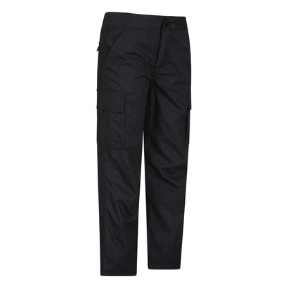 Black - Side - Mountain Warehouse Childrens-Kids Active Hiking Trousers