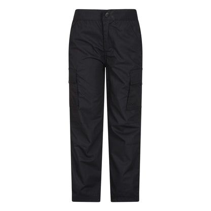 Black - Front - Mountain Warehouse Childrens-Kids Active Hiking Trousers