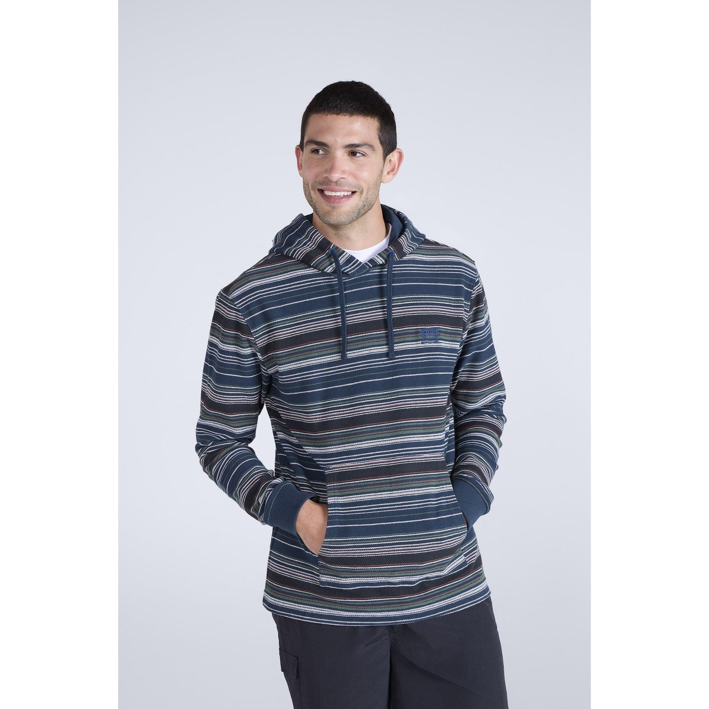 Khaki Green - Front - Animal Mens Loyal Recycled Beach Hoodie