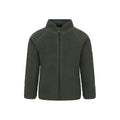 Dark Khaki - Front - Mountain Warehouse Childrens-Kids Fern Borg Raglan Fleece Jacket
