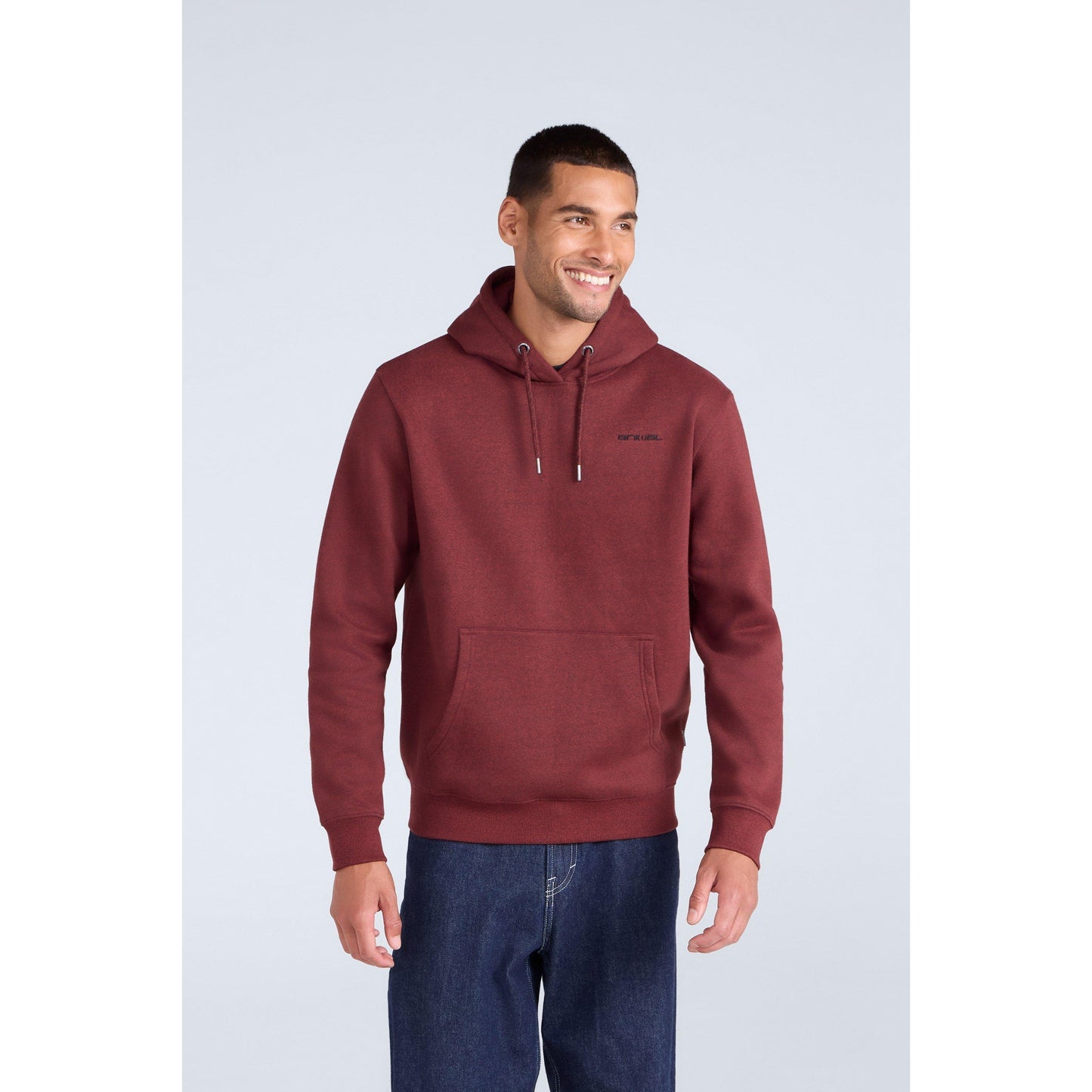 Red - Front - Animal Mens Nick Organic Heavyweight Hoodie