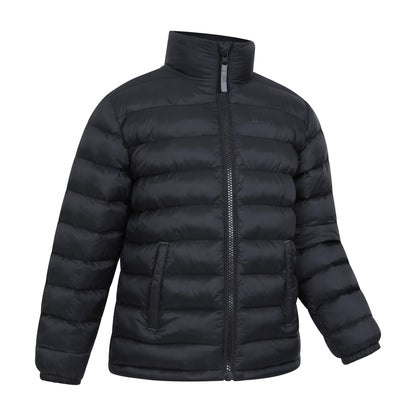 Black - Side - Mountain Warehouse Childrens-Kids Vista Water Resistant Padded Jacket