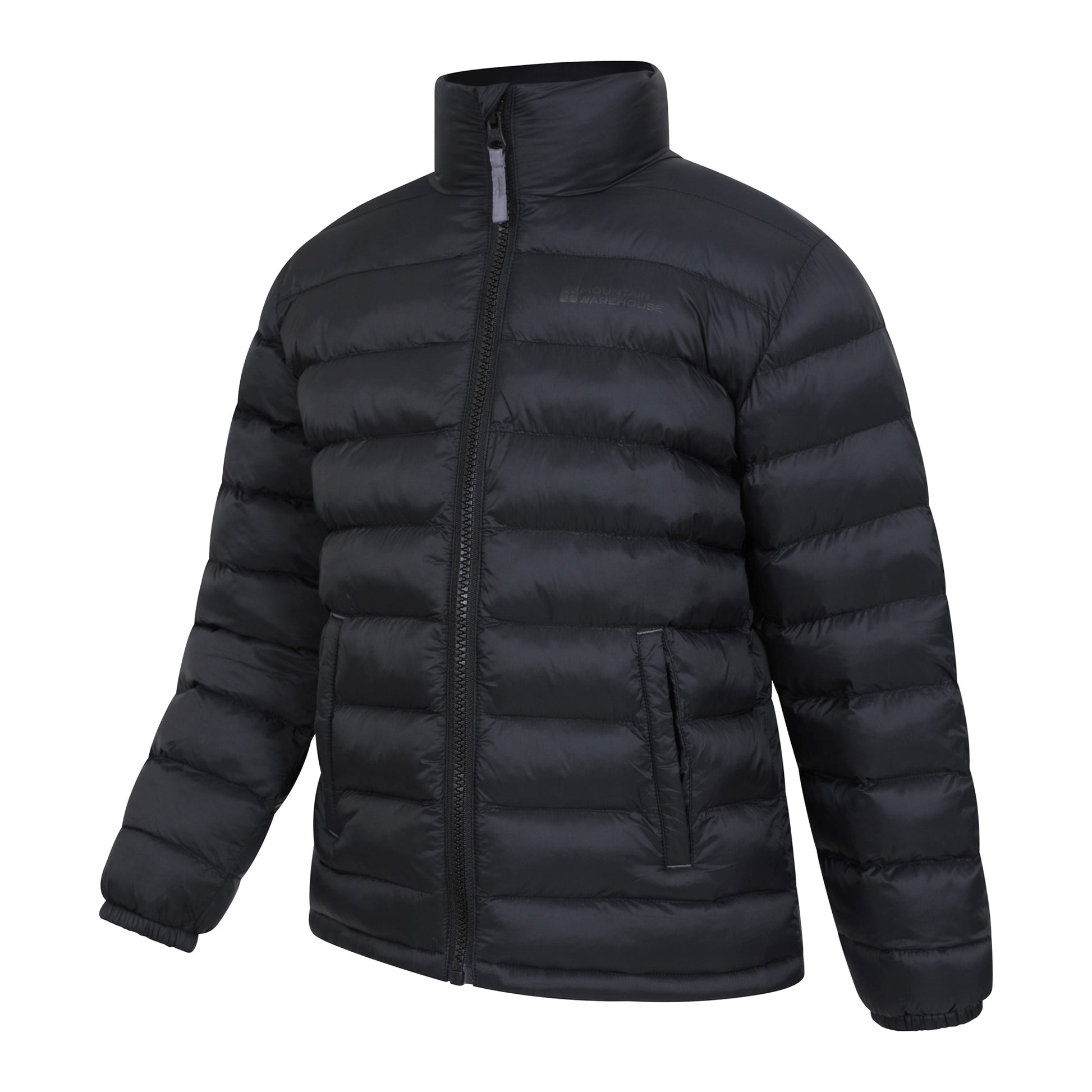 Black - Lifestyle - Mountain Warehouse Childrens-Kids Vista Water Resistant Padded Jacket
