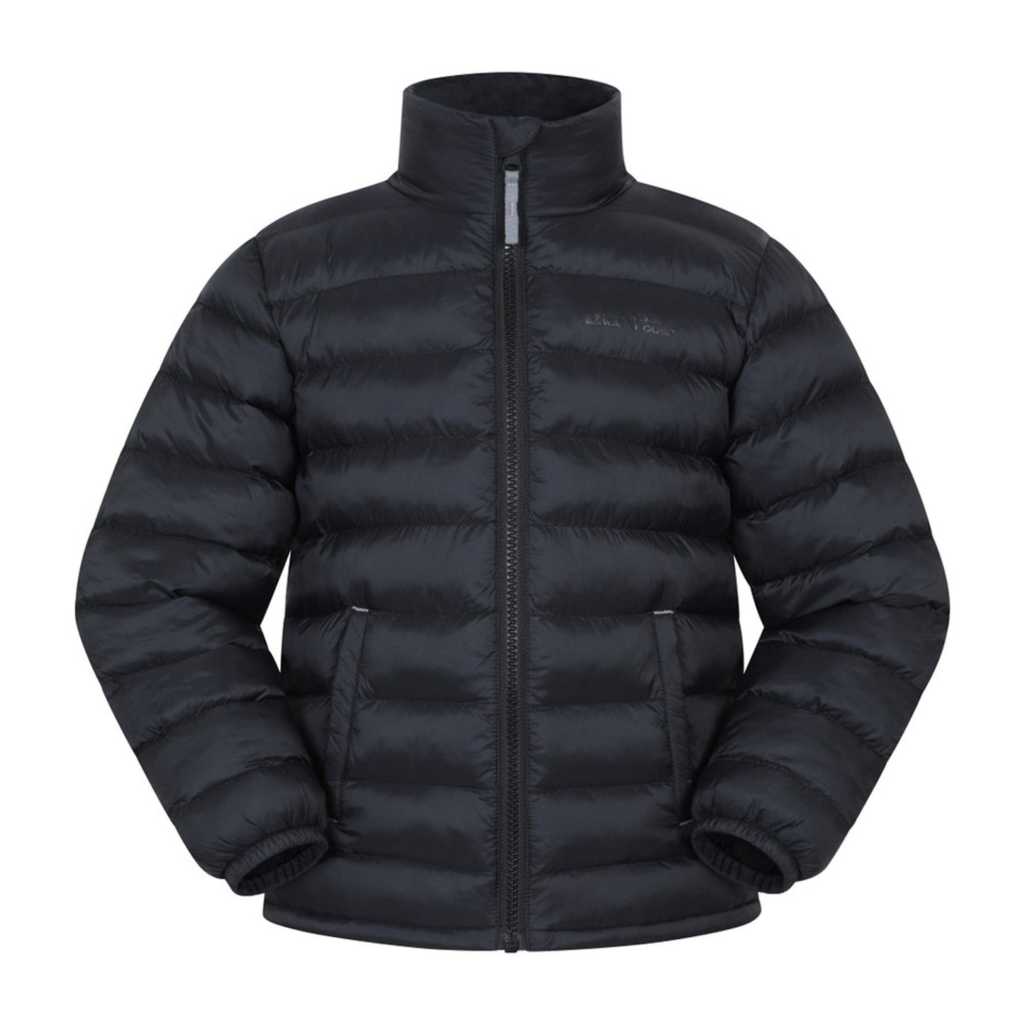 Jet Black - Front - Mountain Warehouse Childrens-Kids Vista Water Resistant Padded Jacket