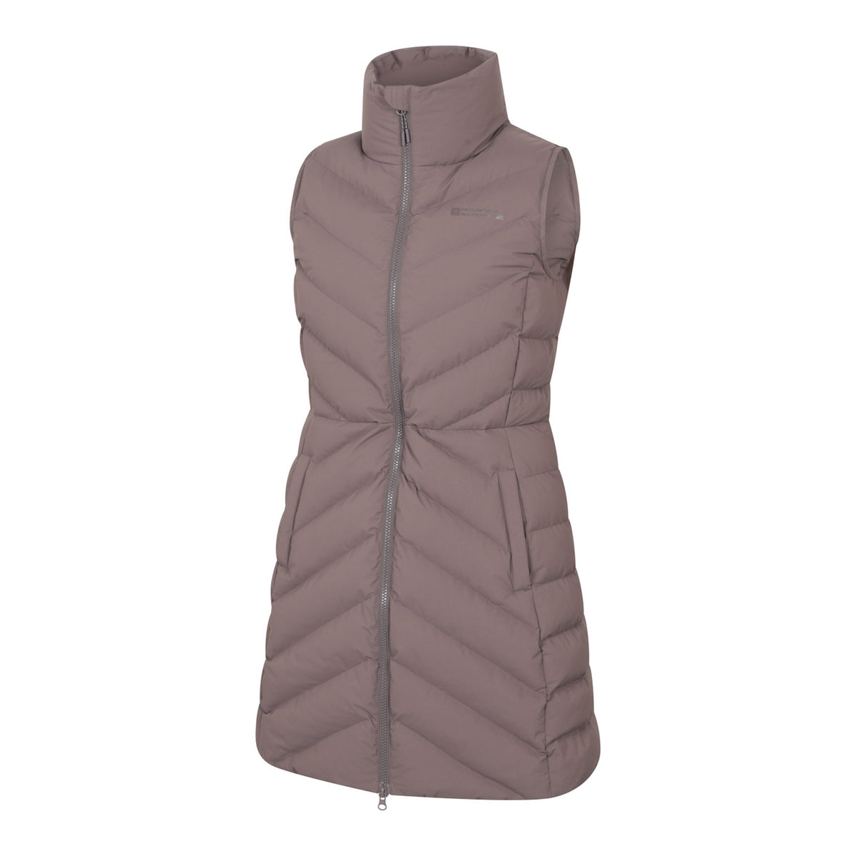 Taupe - Side - Mountain Warehouse Womens-Ladies Anmore Padded Gilet