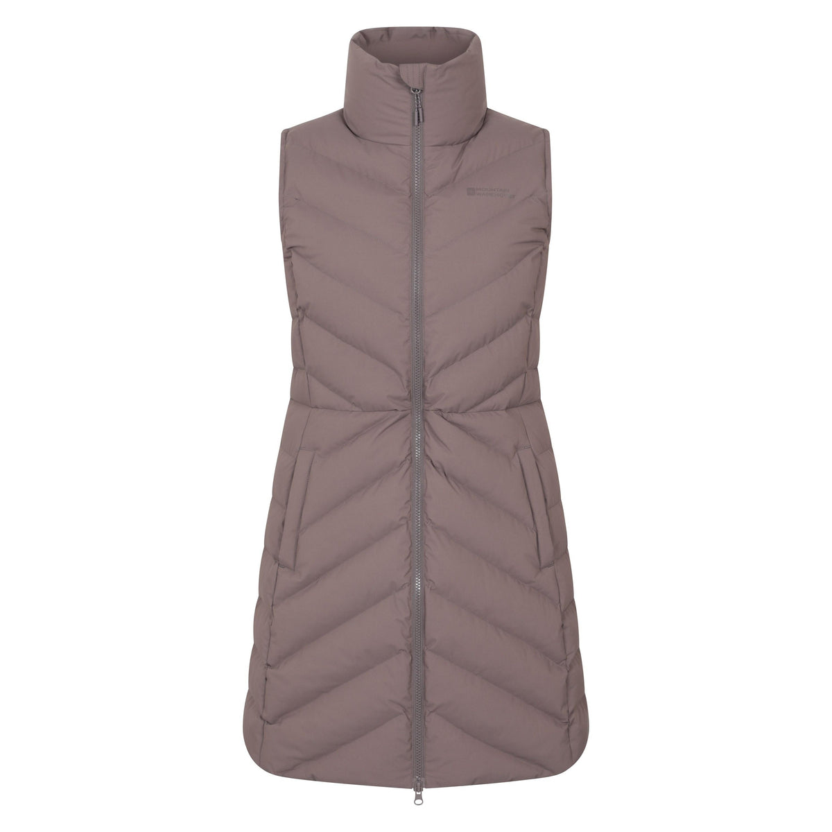 Taupe - Front - Mountain Warehouse Womens-Ladies Anmore Padded Gilet