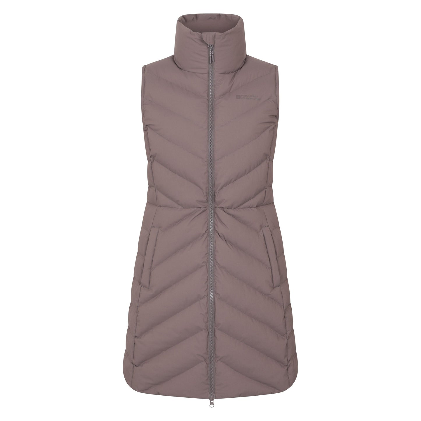Taupe - Front - Mountain Warehouse Womens-Ladies Anmore Padded Gilet