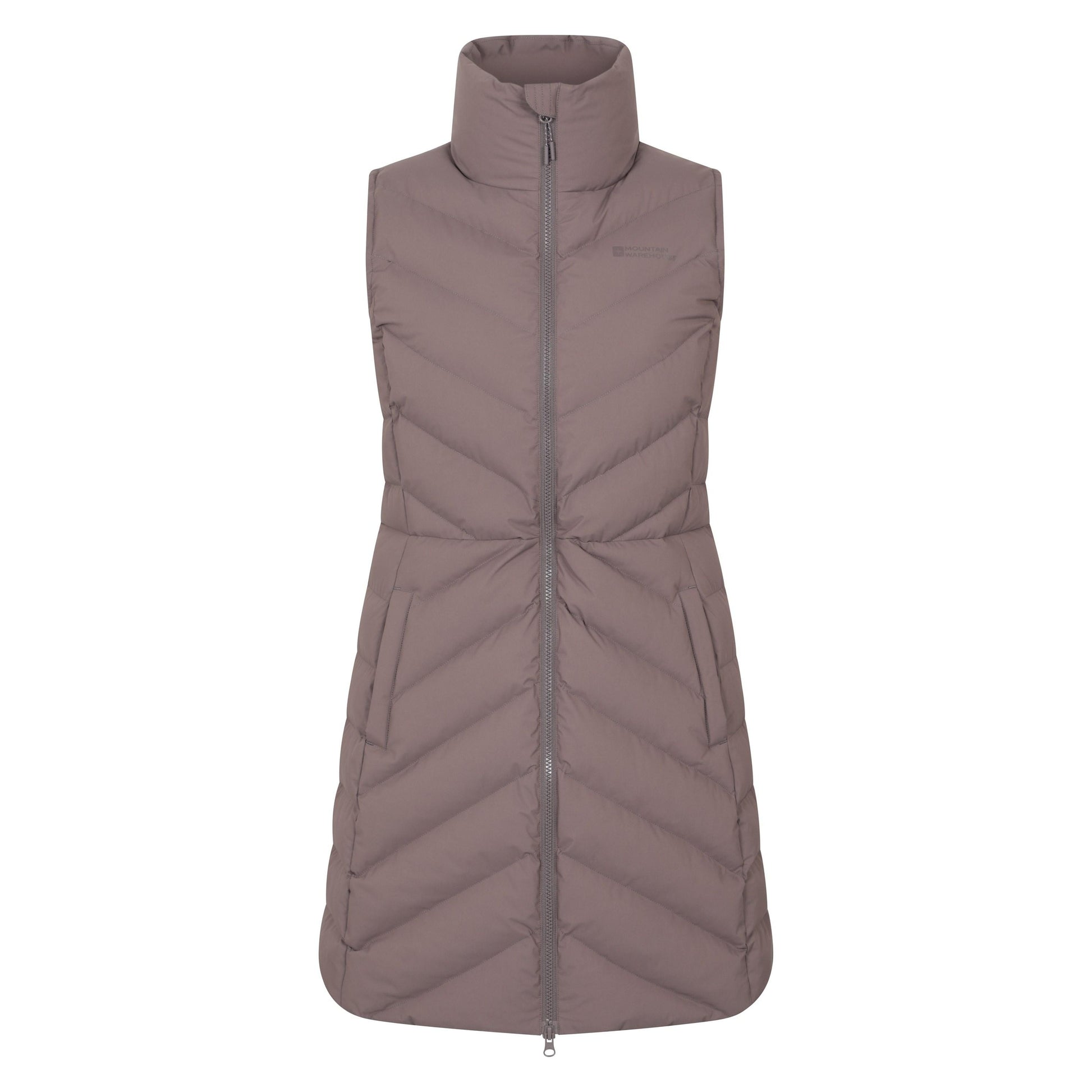 Taupe - Front - Mountain Warehouse Womens-Ladies Anmore Padded Gilet
