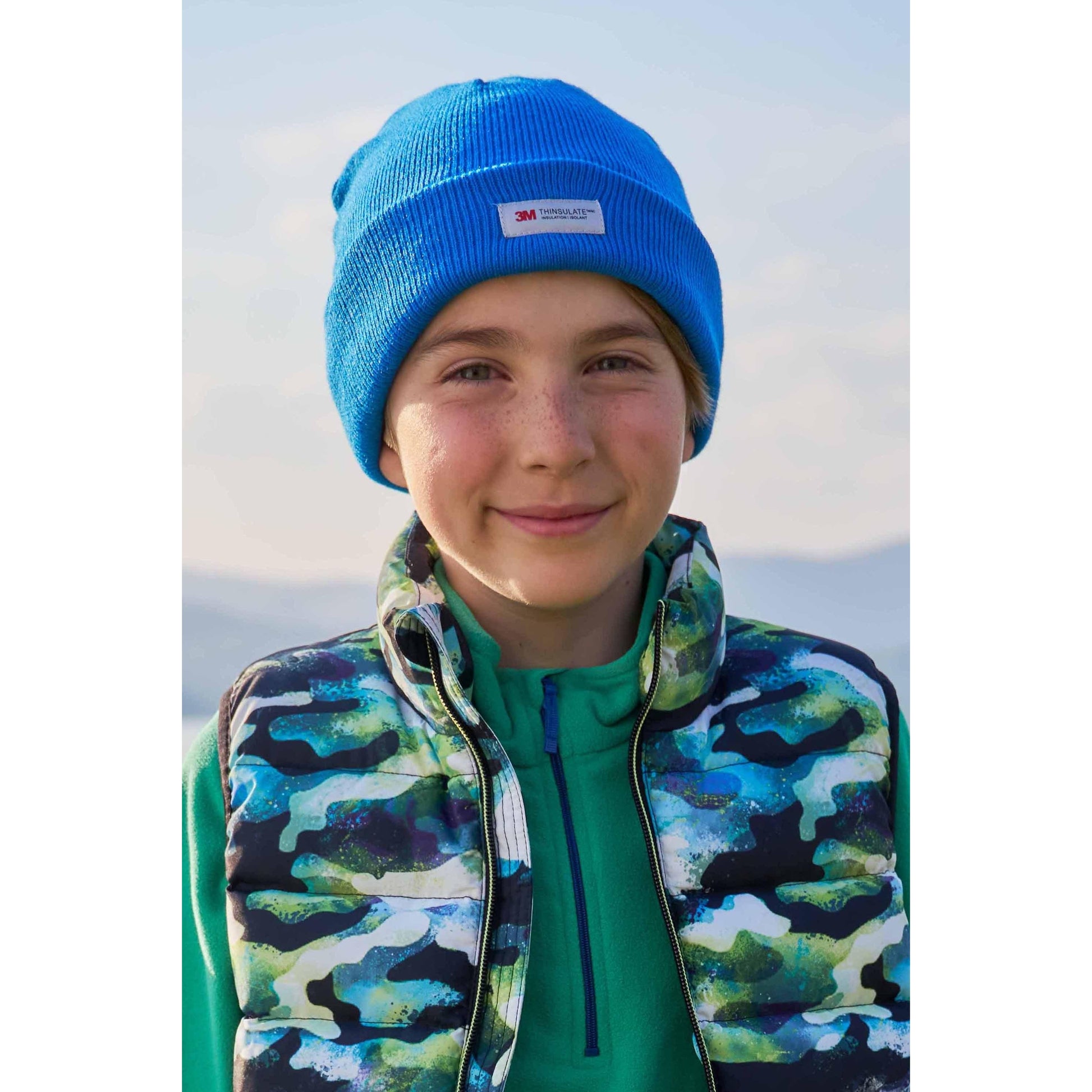 Bright Blue - Front - Mountain Warehouse Childrens-Kids Knitted Thinsulate Beanie