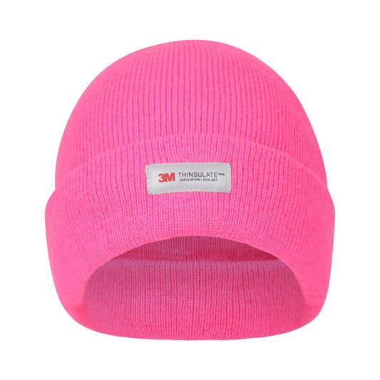 Bright Pink - Front - Mountain Warehouse Childrens-Kids Knitted Thinsulate Beanie