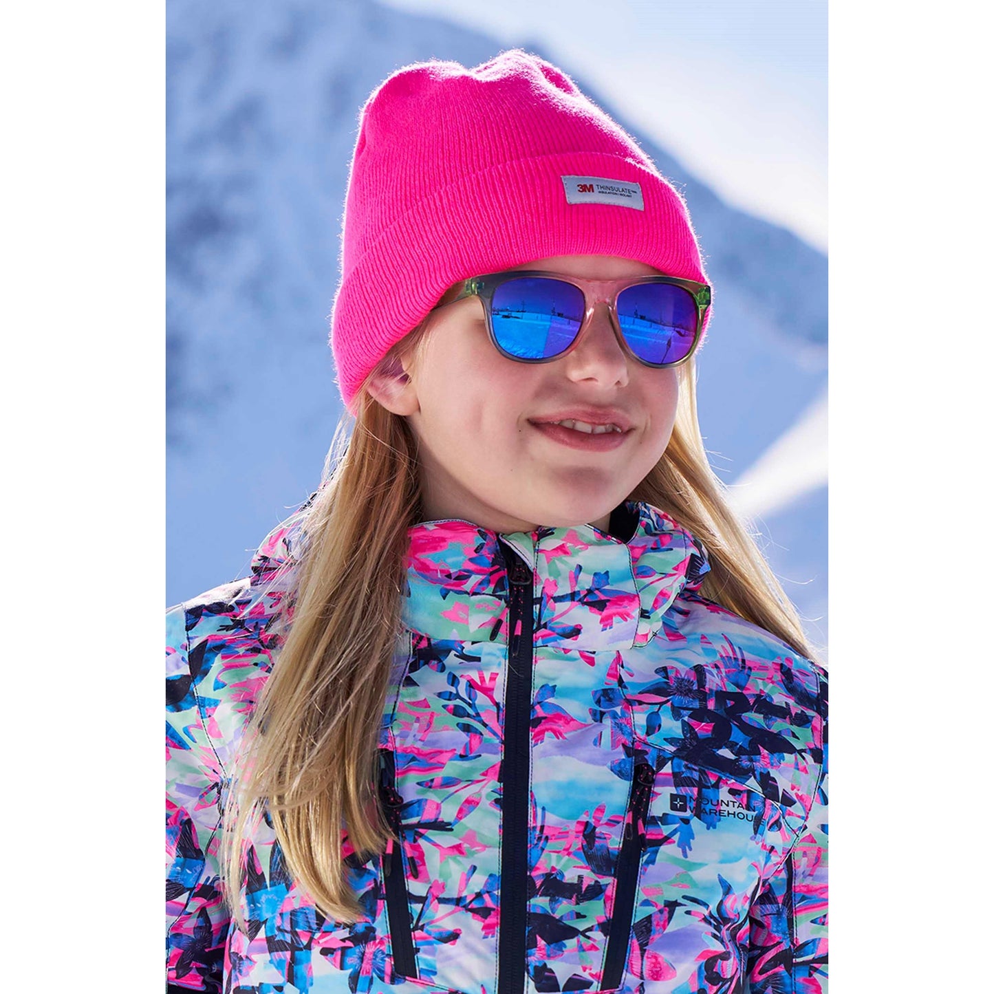Bright Pink - Front - Mountain Warehouse Childrens-Kids Knitted Thinsulate Beanie