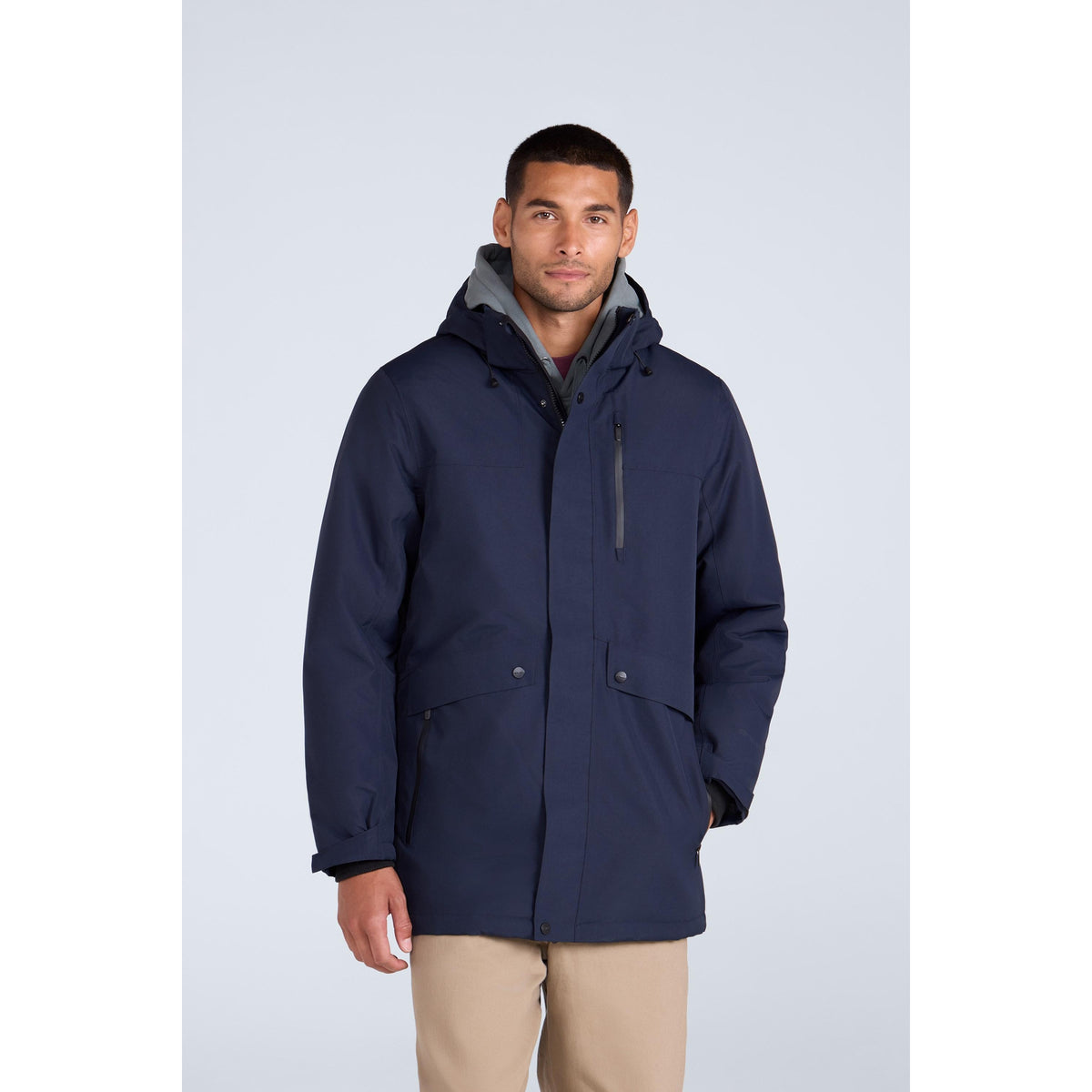 Navy - Front - Animal Mens Lisbon Waterproof Parka