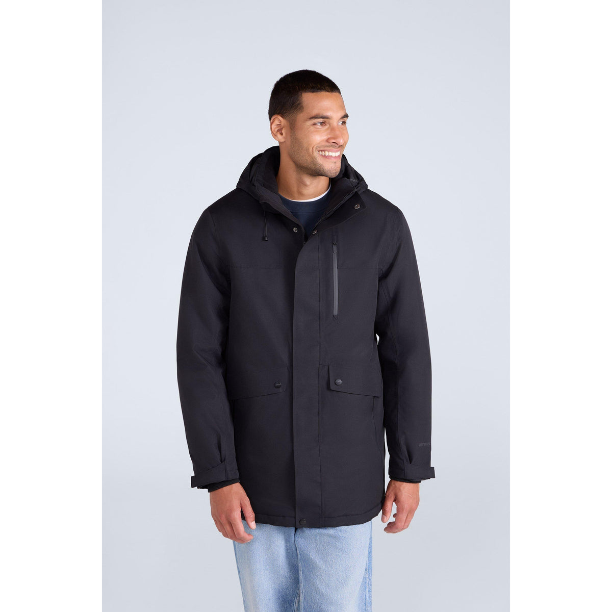 Black - Front - Animal Mens Lisbon Waterproof Parka