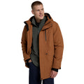 Brown - Front - Animal Mens Lisbon Waterproof Parka