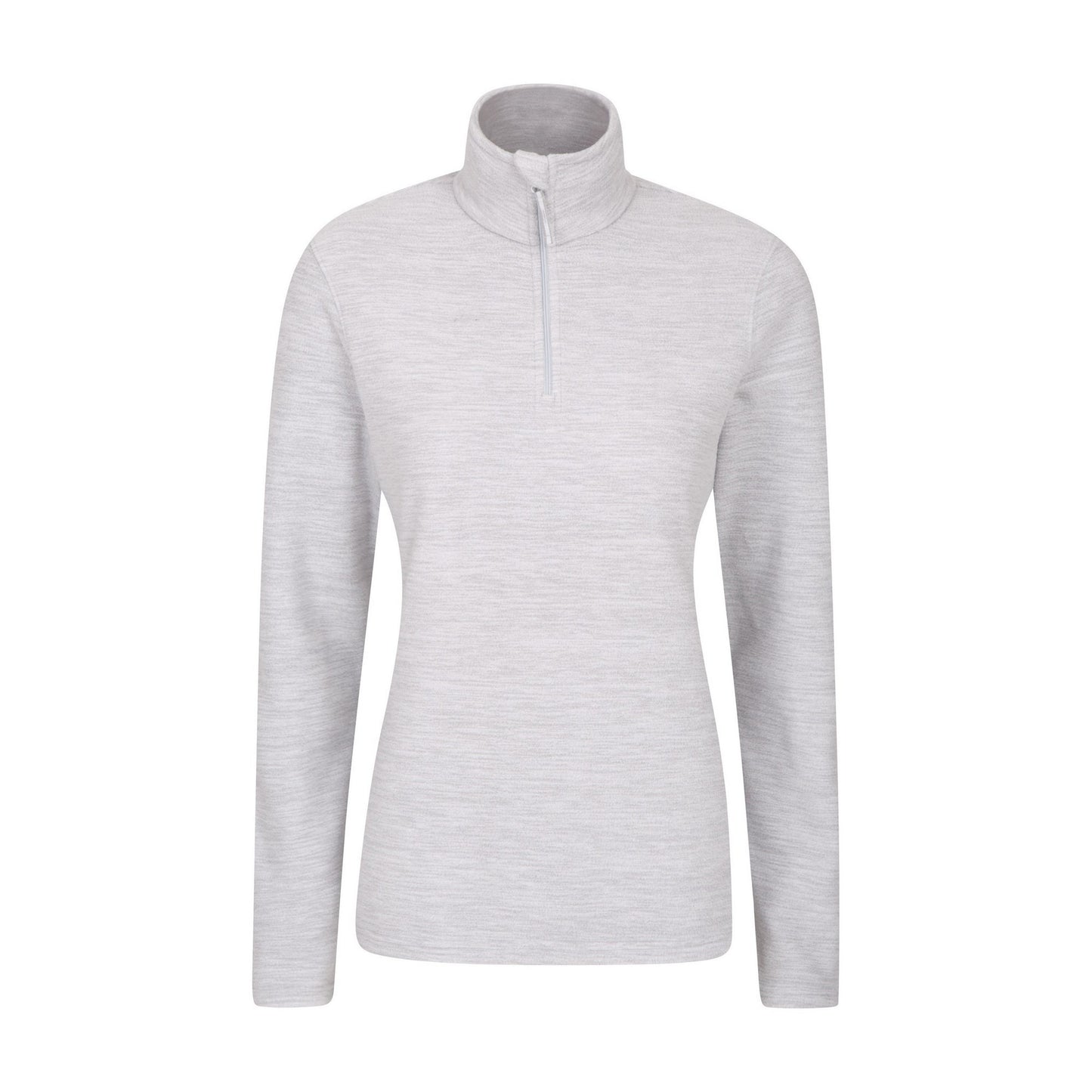 Light Grey - Front - Mountain Warehouse Womens-Ladies Snowdon Melange Half Zip Fleece Top