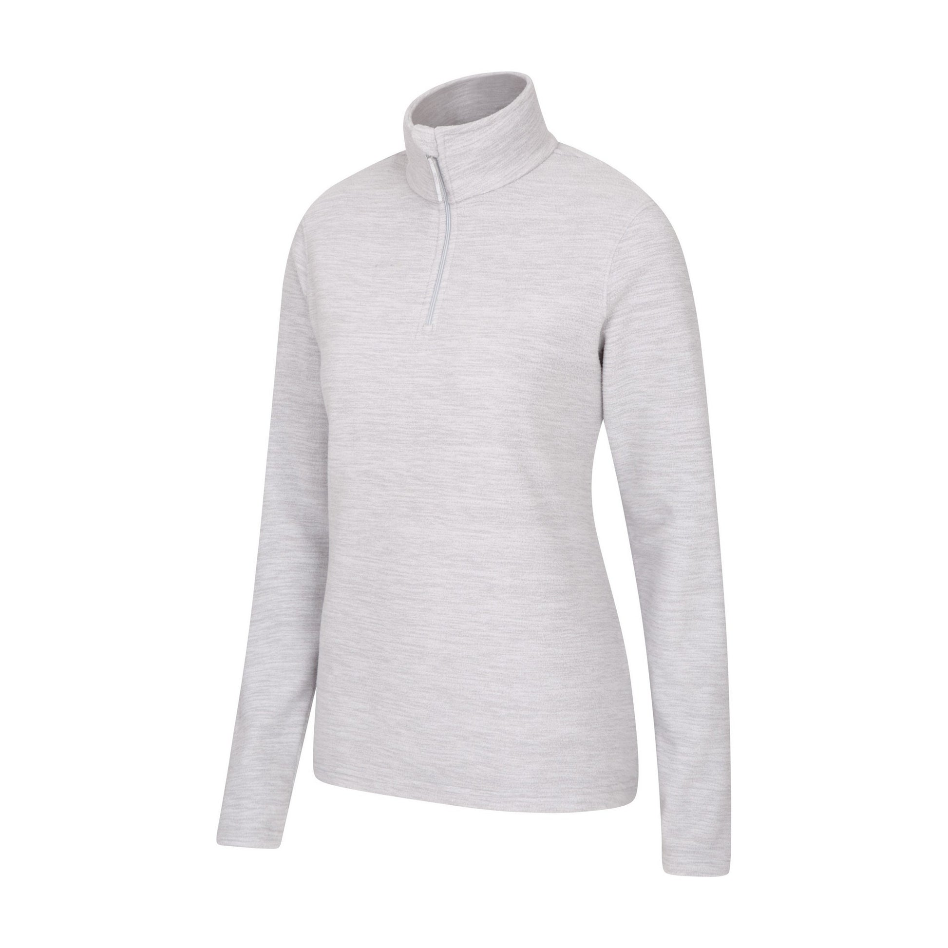 Light Grey - Back - Mountain Warehouse Womens-Ladies Snowdon Melange Half Zip Fleece Top