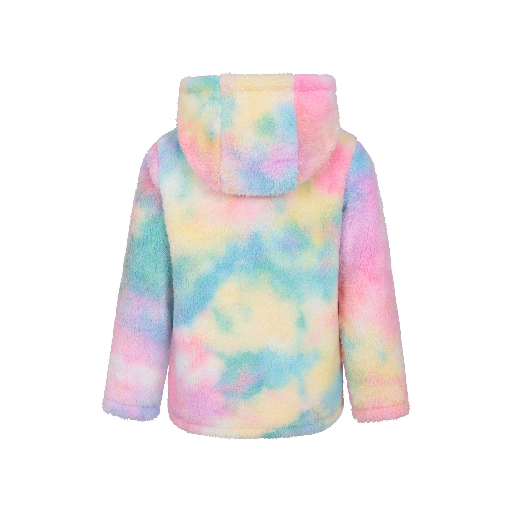 Bright Pink - Back - Mountain Warehouse Childrens-Kids Cosy Rainbow Full Zip Hoodie