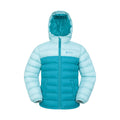 Teal - Front - Mountain Warehouse Childrens-Kids Seasons Colour Block Padded Jacket