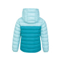 Teal - Back - Mountain Warehouse Childrens-Kids Seasons Colour Block Padded Jacket