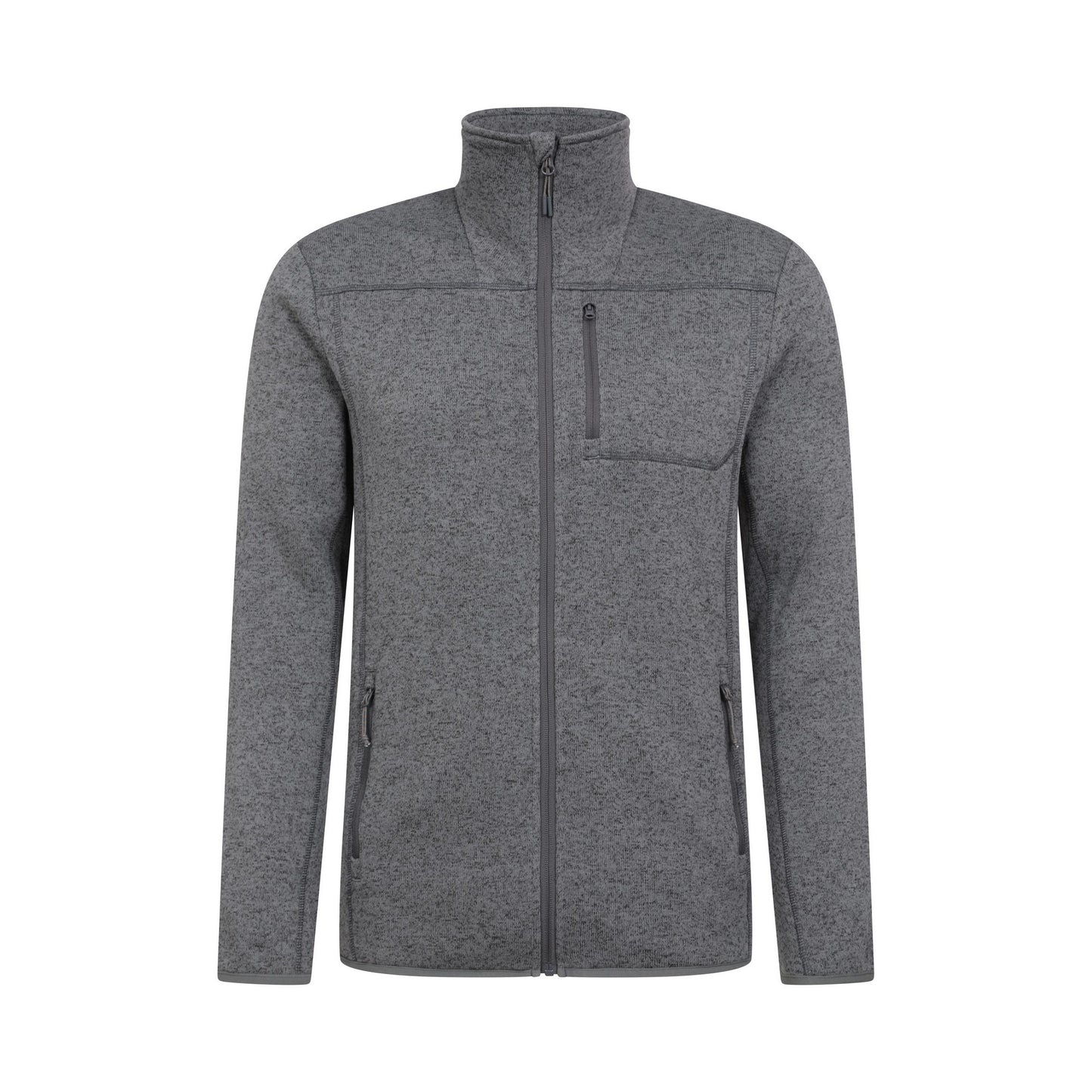Charcoal - Front - Mountain Warehouse Mens Helford Full Zip Fleece Jacket