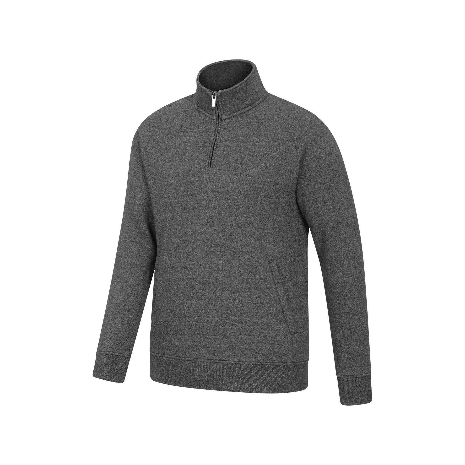 Charcoal - Side - Mountain Warehouse Mens Bamburgh Half Zip Jumper