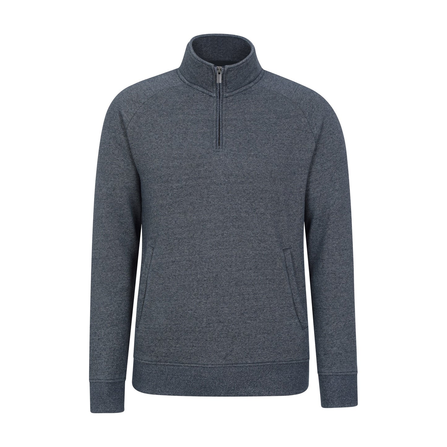 Navy - Front - Mountain Warehouse Mens Bamburgh Half Zip Jumper