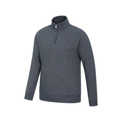 Navy - Side - Mountain Warehouse Mens Bamburgh Half Zip Jumper