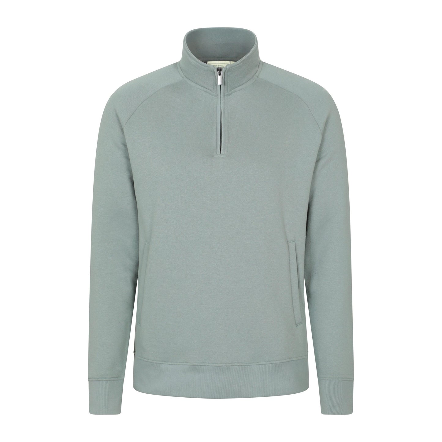 Pale Green - Front - Mountain Warehouse Mens Bamburgh Half Zip Jumper