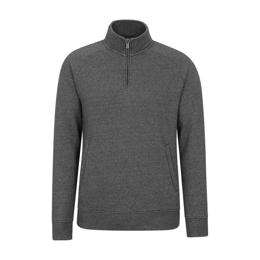 Charcoal - Front - Mountain Warehouse Mens Bamburgh Half Zip Jumper