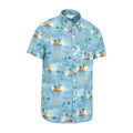 Blue - Side - Mountain Warehouse Mens Hawaiian Short-Sleeved Shirt