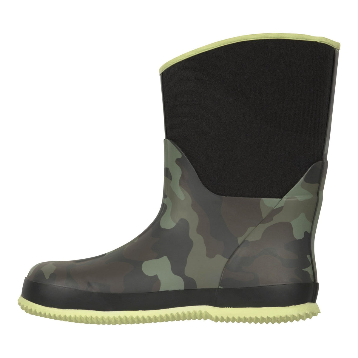 Black - Side - Mountain Warehouse Childrens-Kids Puddle Camo Wellington Boots