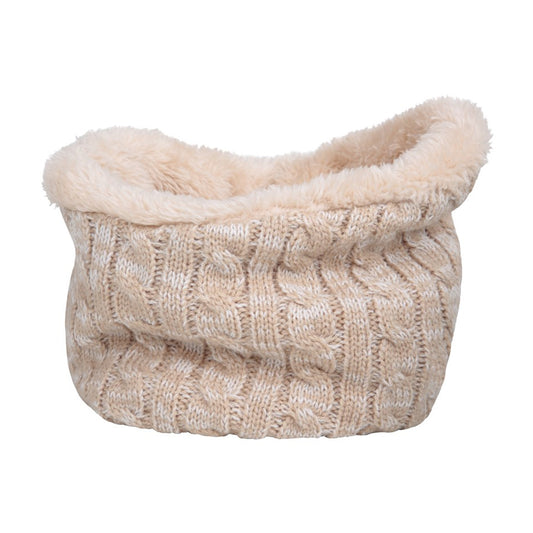 Beige - Front - Mountain Warehouse Womens-Ladies Faux Fur Lined Neck Warmer