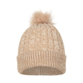Beige - Front - Mountain Warehouse Womens-Ladies Pom Pom Faux Fur Lined Beanie